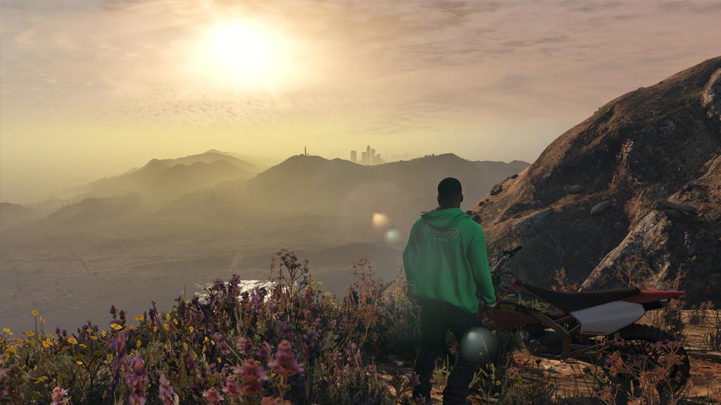 Tampilan grafis lingkungan open world GTA 5 High Settings