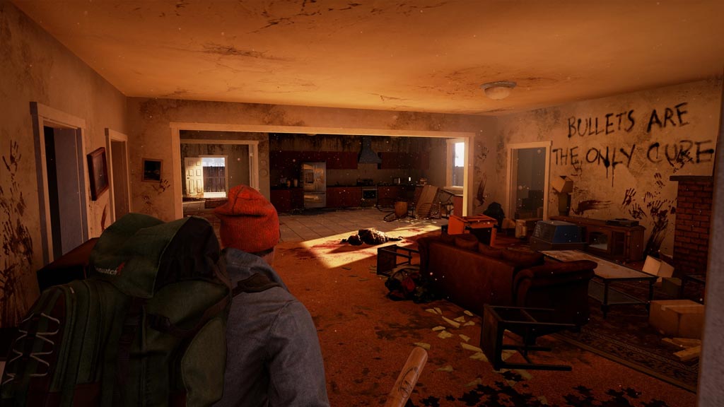 Sneaking slowly so zombies do not notice