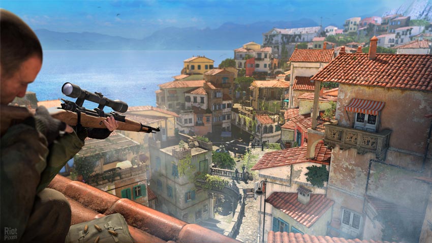 Sniping dari atas rooftop bangunan