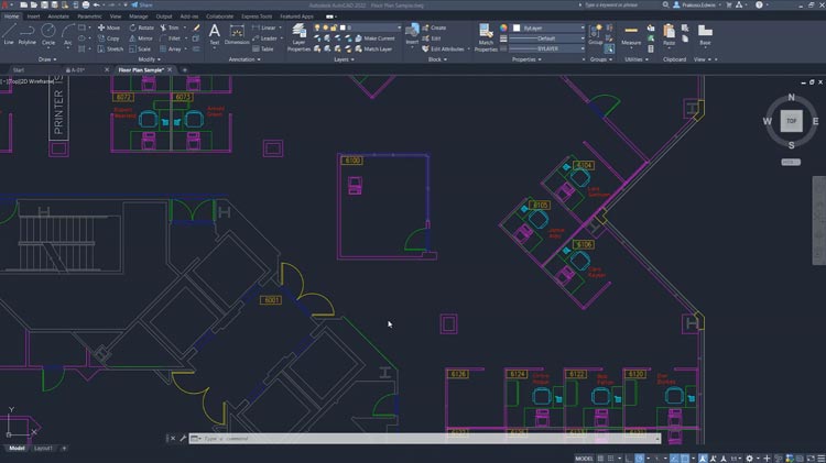 AutoCAD 2022 workspace and 3D modeling interface