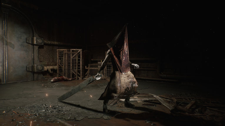 Berhadapan dengan musuh Pyramid Head